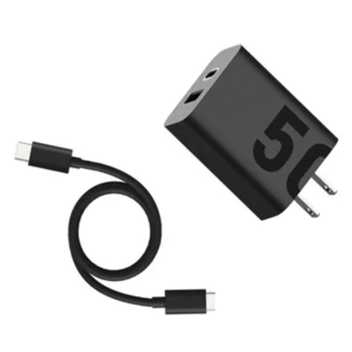 MOTOROLA - Cargador Motorola Turbo Power Puerto Dual 50W Cable USB-C Negro