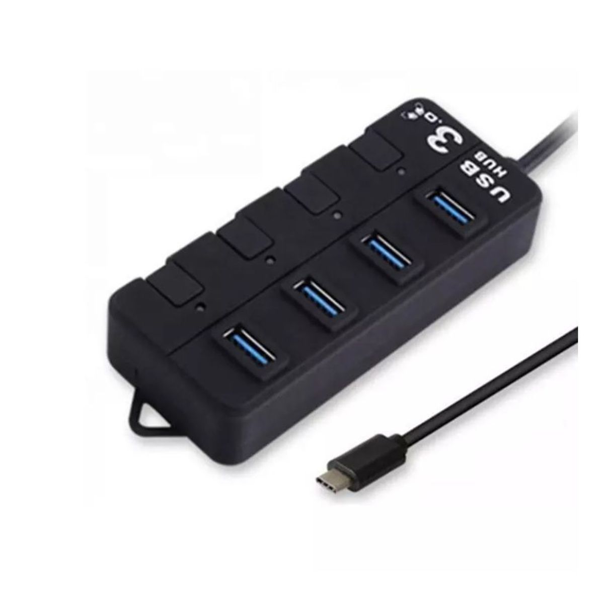 OEM - HUB Tipo C de 4 Puertos USB 3.0 con Interruptor individual 5Gbps