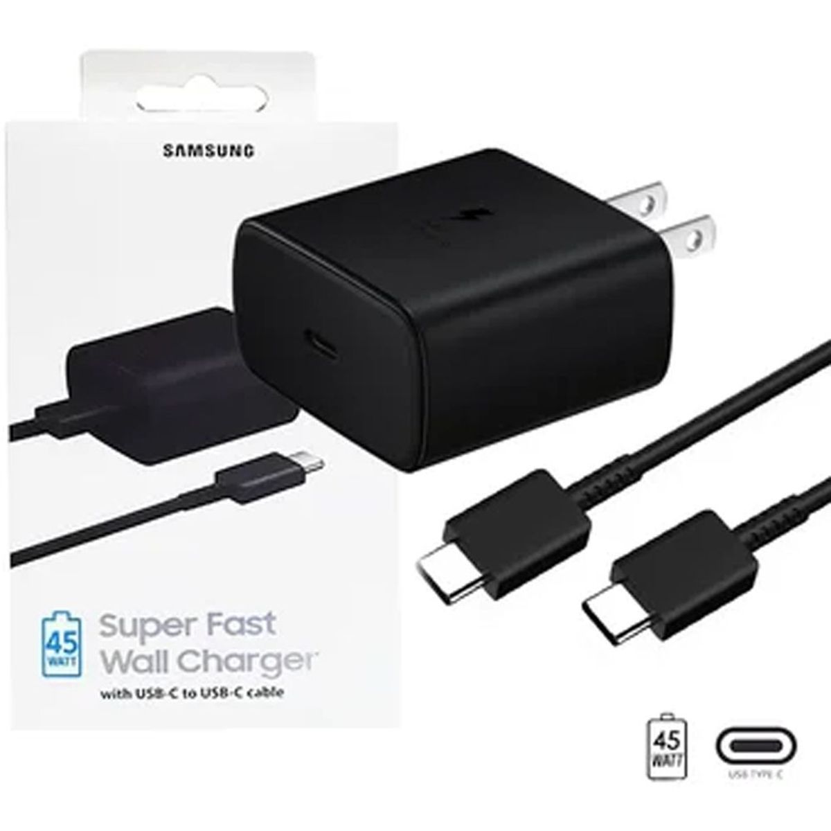 SAMSUNG - Cargador Samsung 45W EP-TA845 USB-C Negro