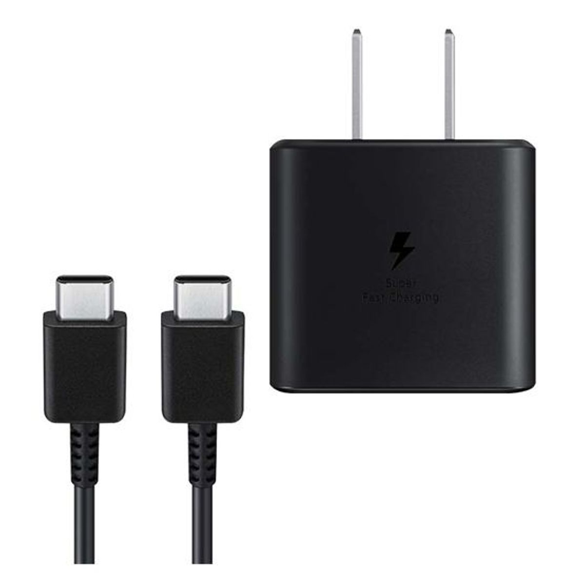 GENERICO - Cargador 45w USB-C para Samsung Carga Rápida Negro