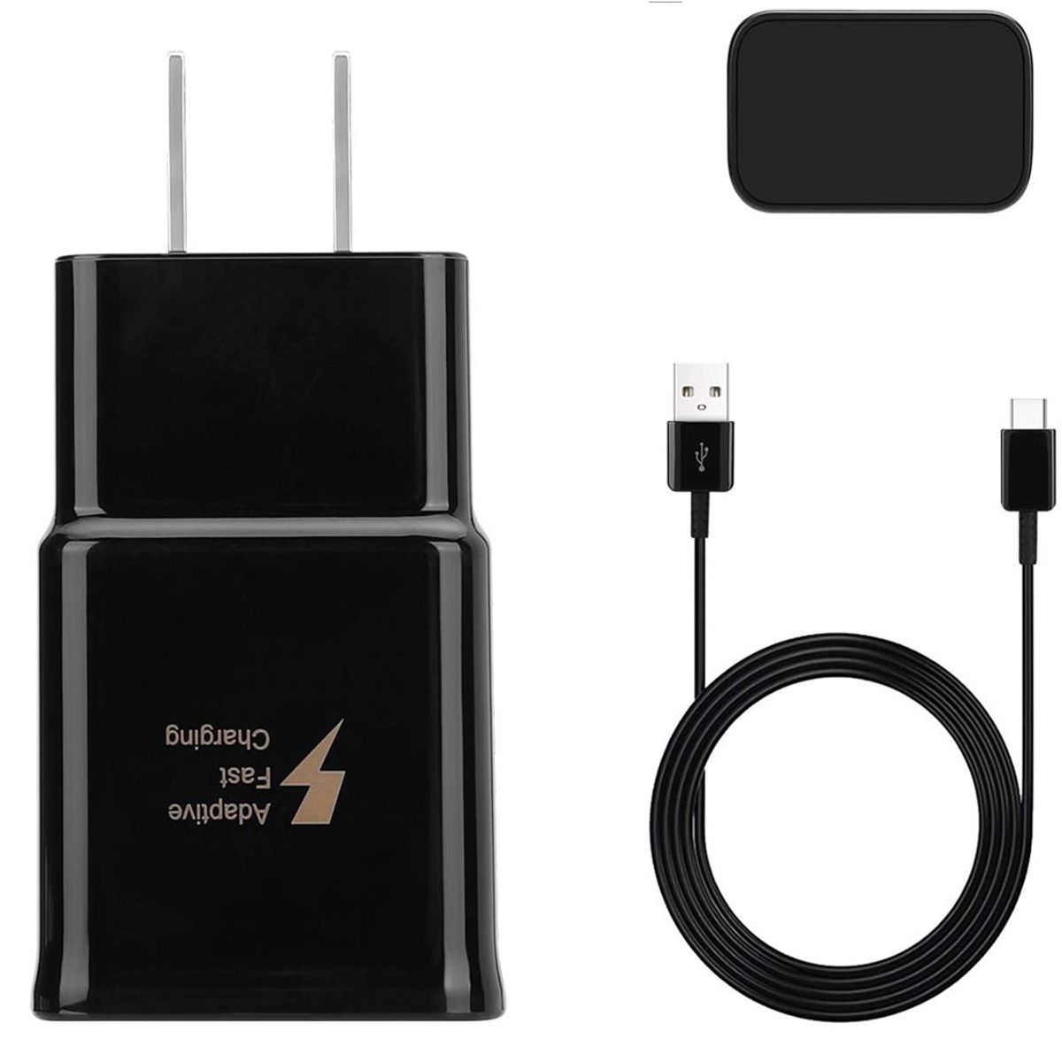 GENERICO - Cargador 15W Carga Rápida para Galaxy S10 S10 Plus Negro
