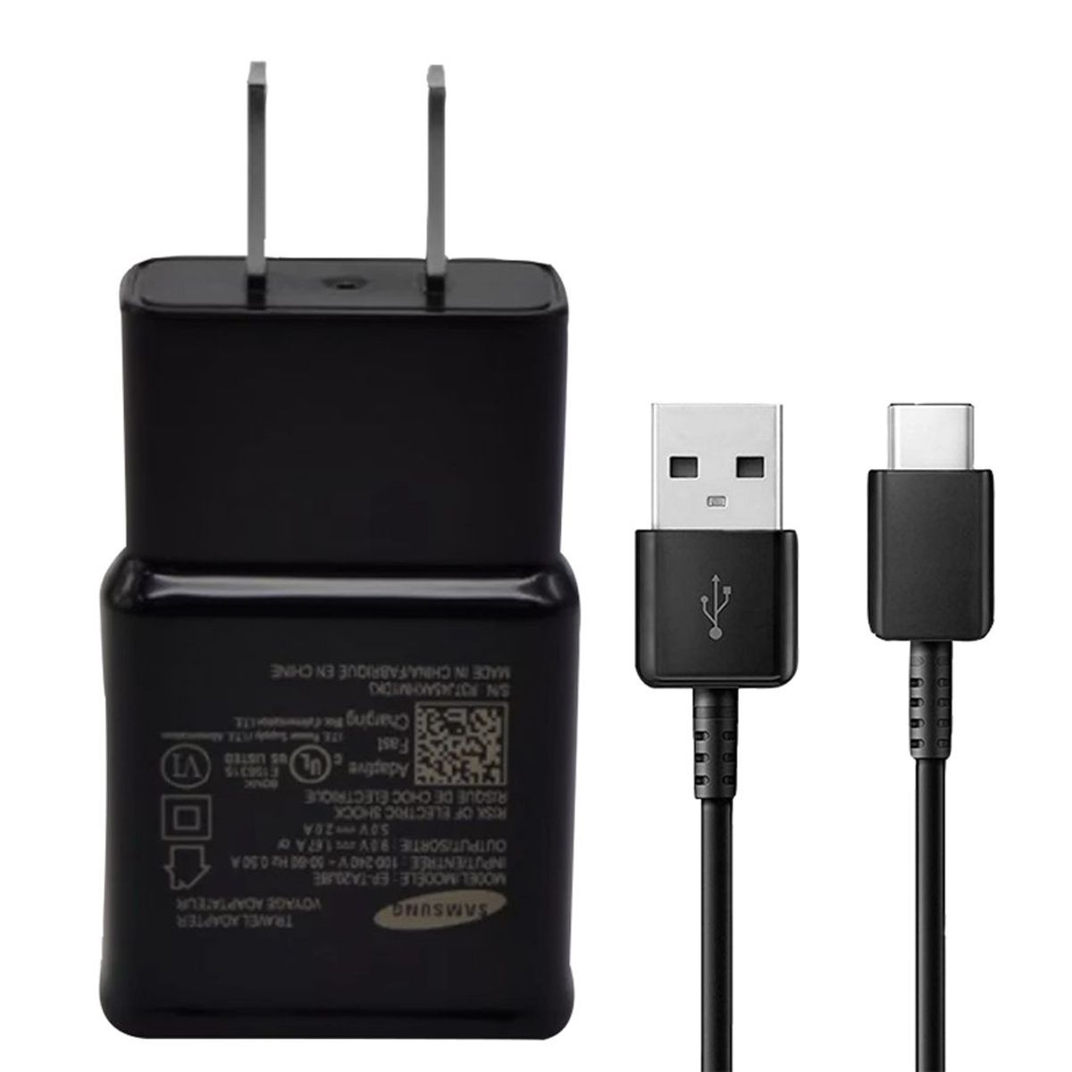 GENERICO - Cargador 15W Carga Rápida para Galaxy S8 S8 Plus Negro