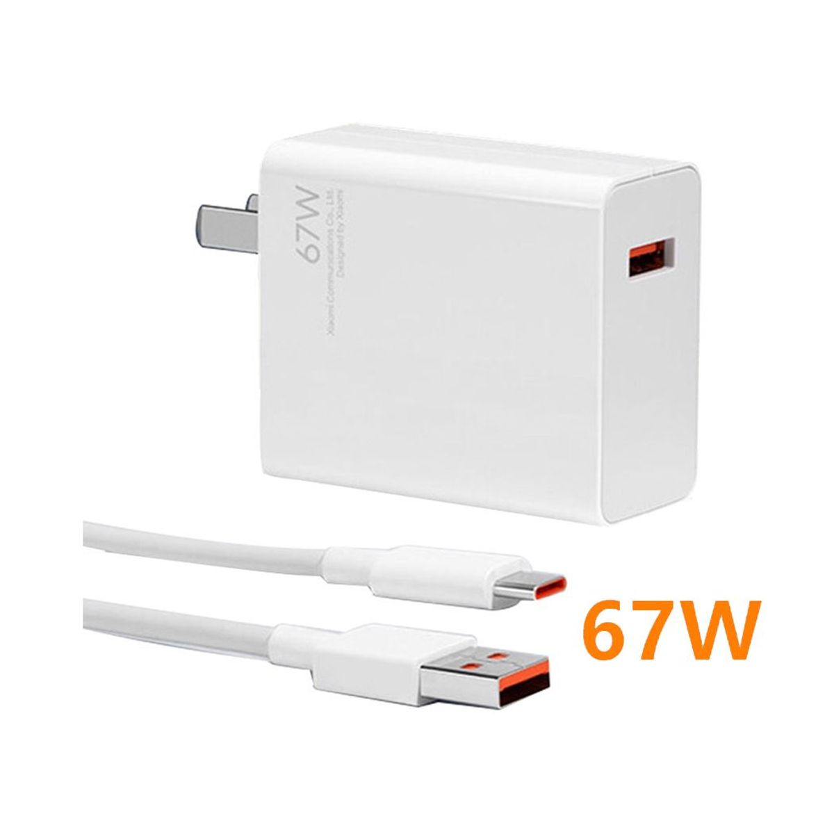 GENERICO - Cargador 67W Carga Rápida para Xiaomi  Cable tipo C