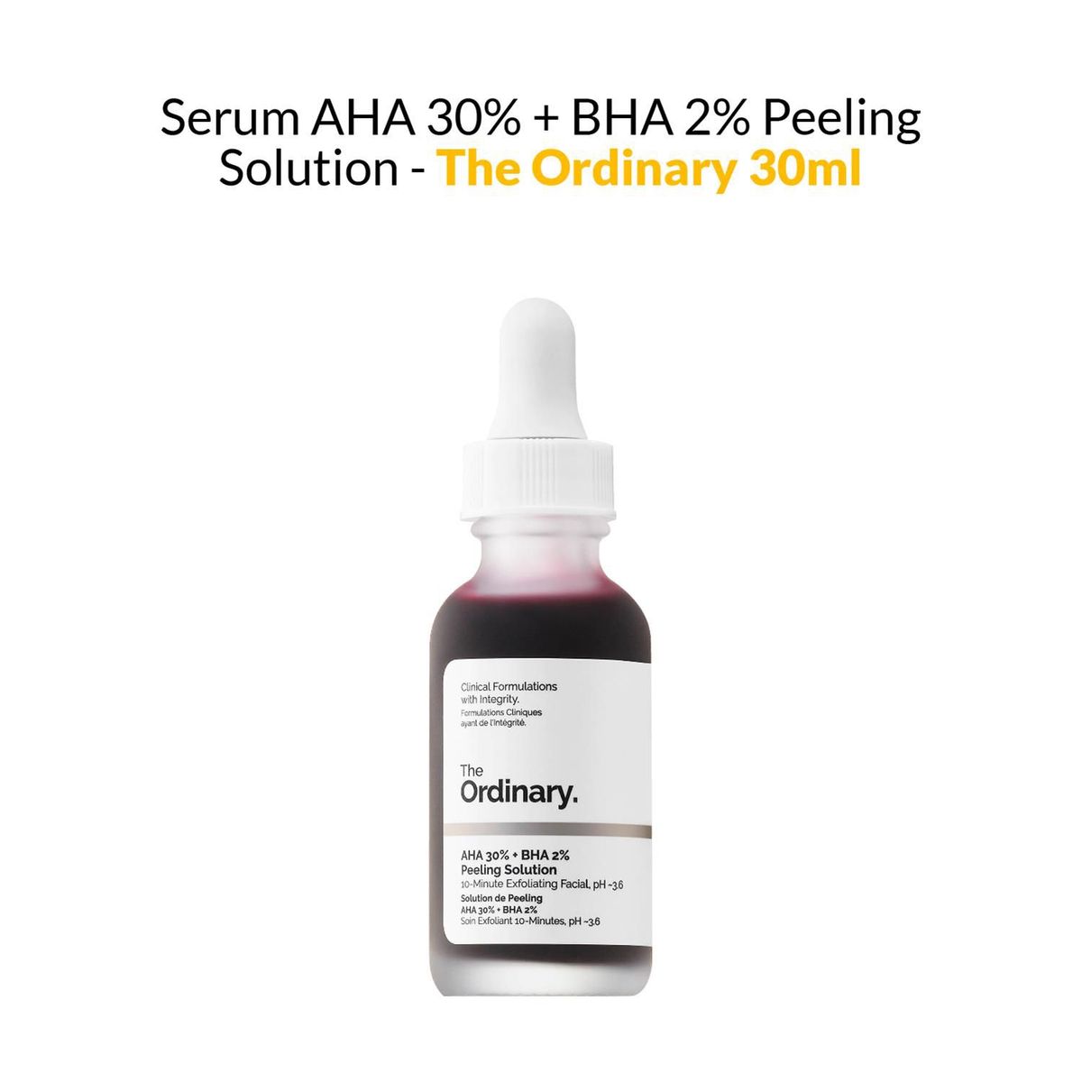 THE ORDINARY - Serum AHA 30  BHA 2 Peeling Solution - The Ordinary 30ml.