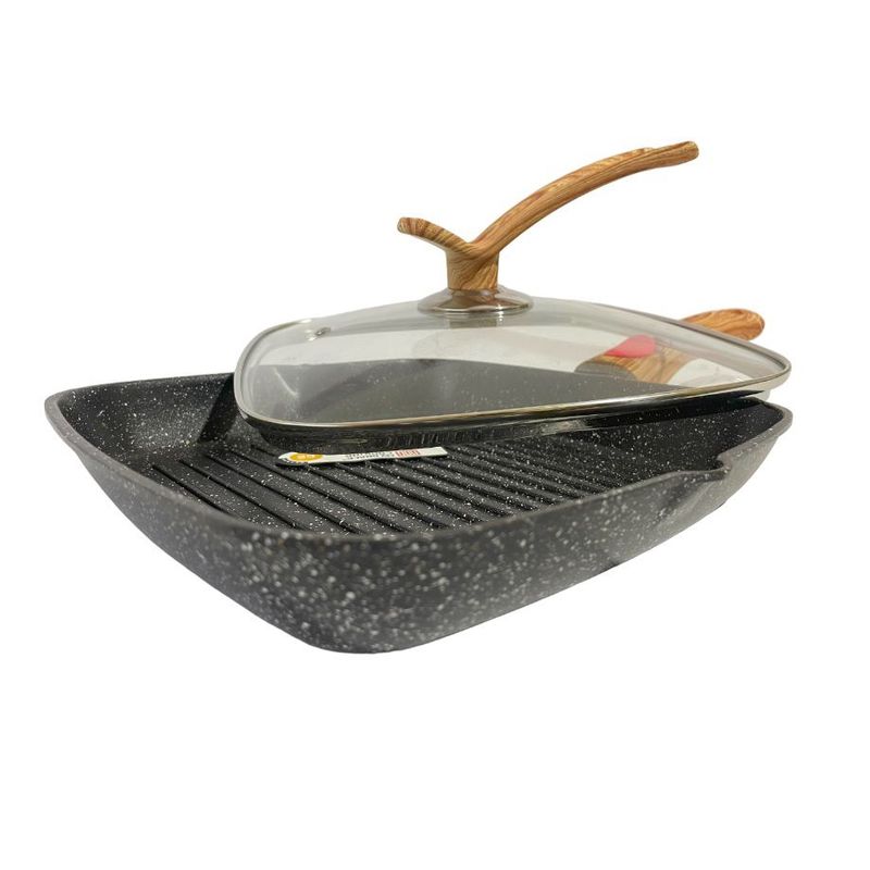 GENERICO - Sarten Antiadherente Tipo Parrillero 24Cm
