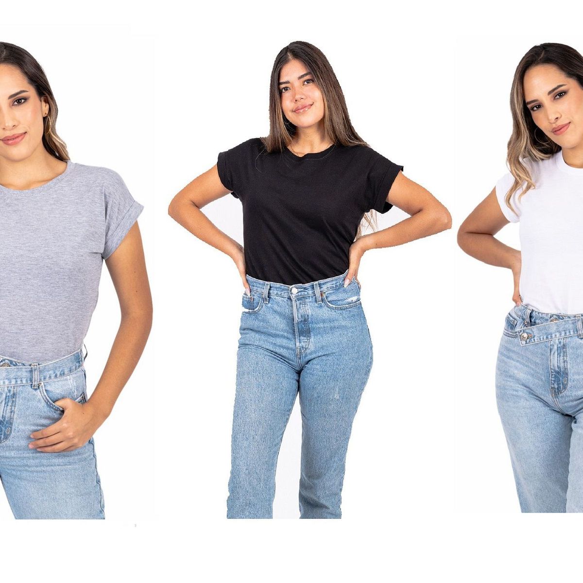 PYT - Pack x3 Polo Algodón Básico Mujer