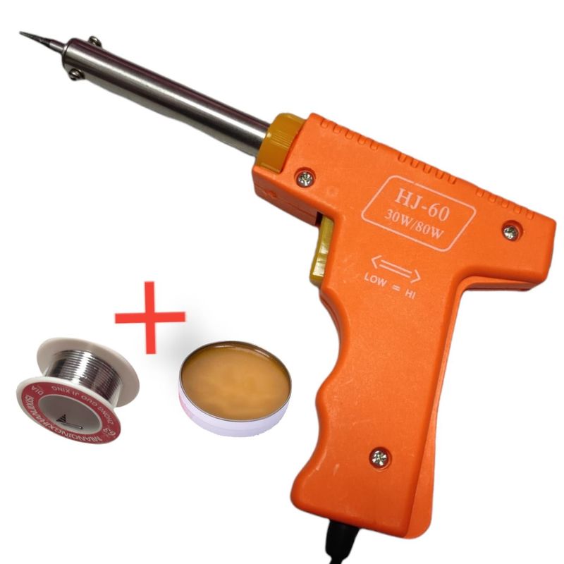 OEM - Cautin  Estaño 2m  Pasta Flux Tipo Pistola Soldador 30-80Watts