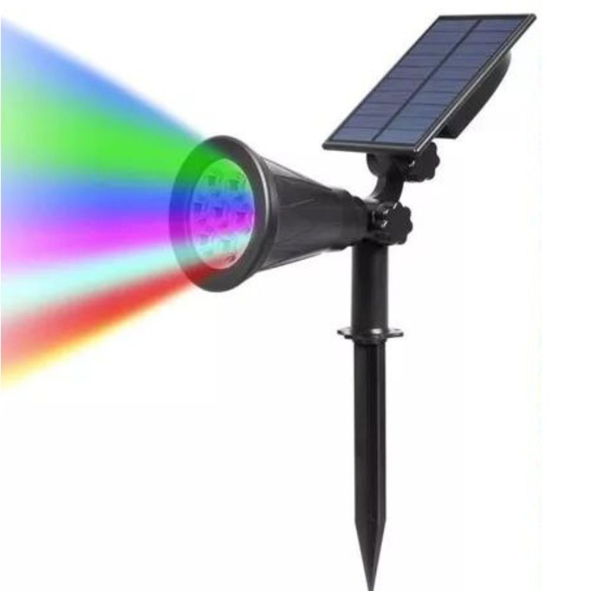 GENERICO - REFLECTOR SPOT LIGHT RECARGABLE CON ENERGIA SOLAR LUZ RGB