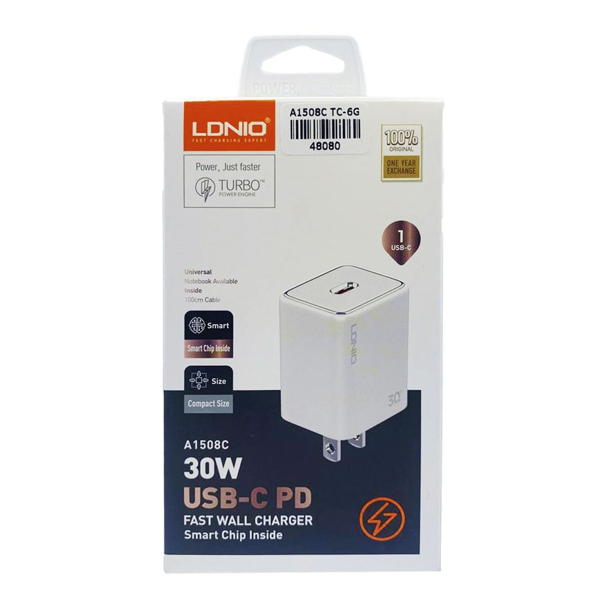 LDNIO - Cargador Fast Charger Ldnio 30W USB-C  ipad  iphone 13 promax