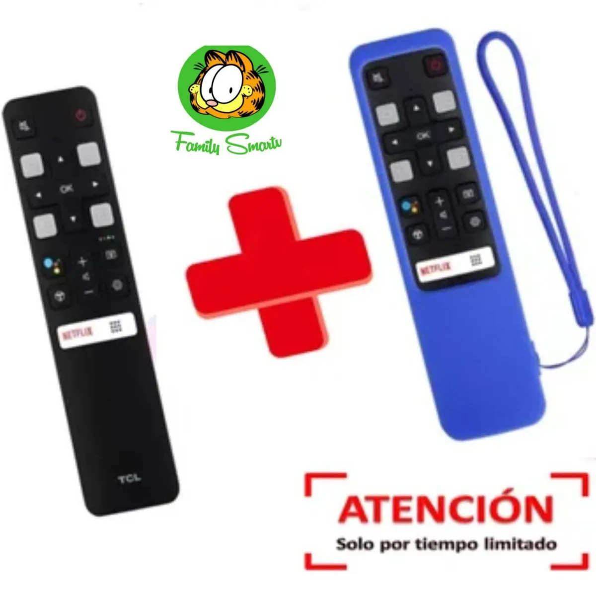 UNIVERSAL - Control Tcl Smart Modelo RC802V  Funda Azul