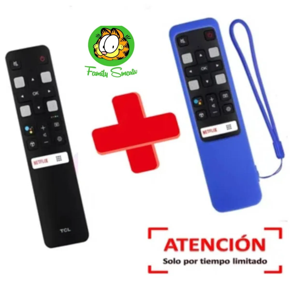 UNIVERSAL - Control Tcl Smart Modelo RC802V  Funda Azul