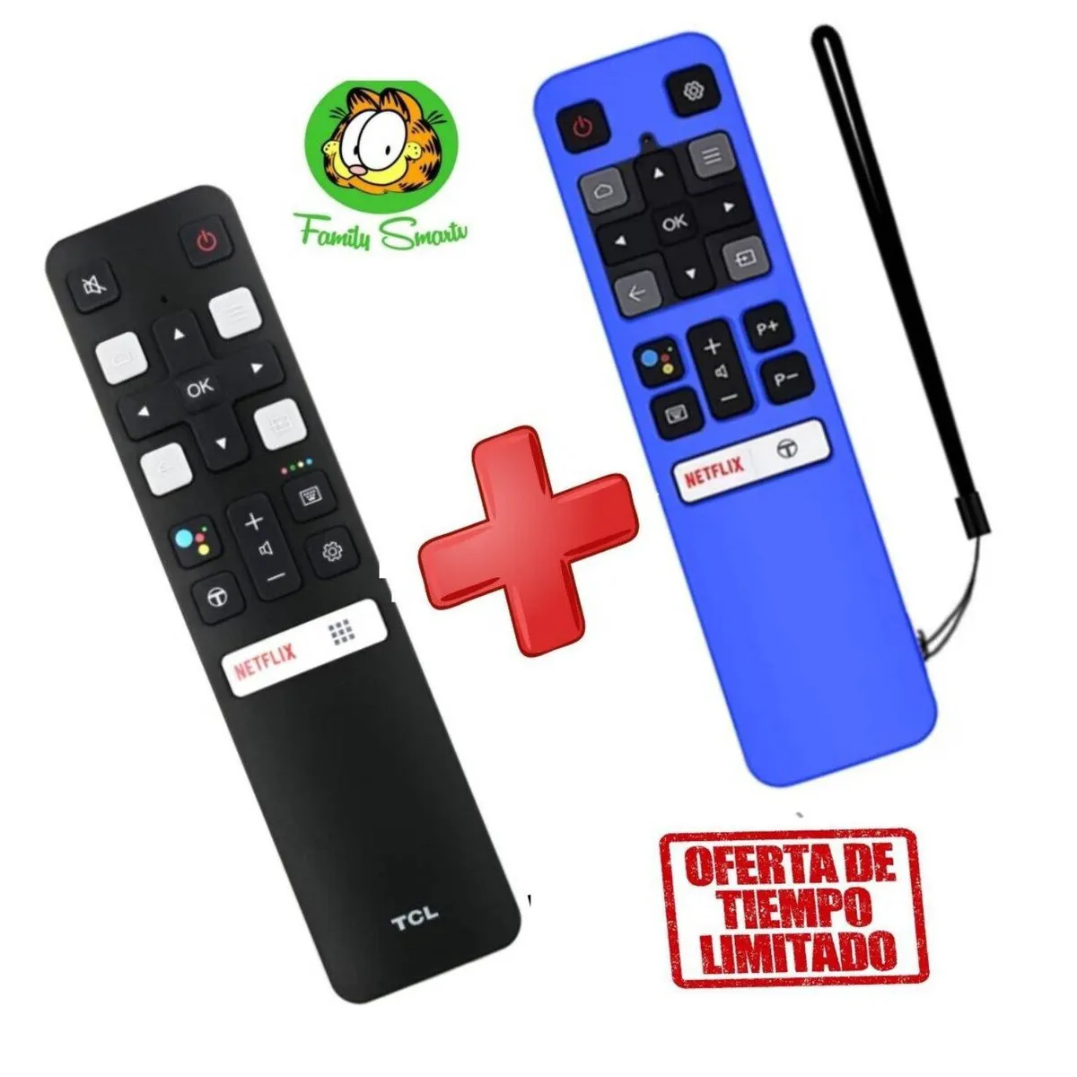 UNIVERSAL - Control Tcl Smart Modelo Rc802V  Funda Azul Cerrada