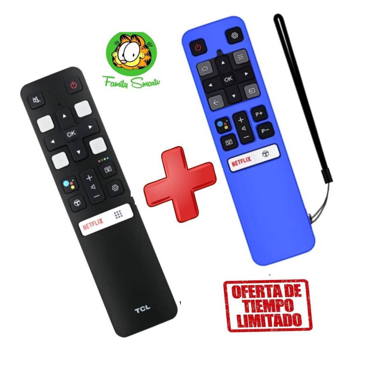 UNIVERSAL - Control Tcl Smart Modelo Rc802V  Funda Azul Cerrada