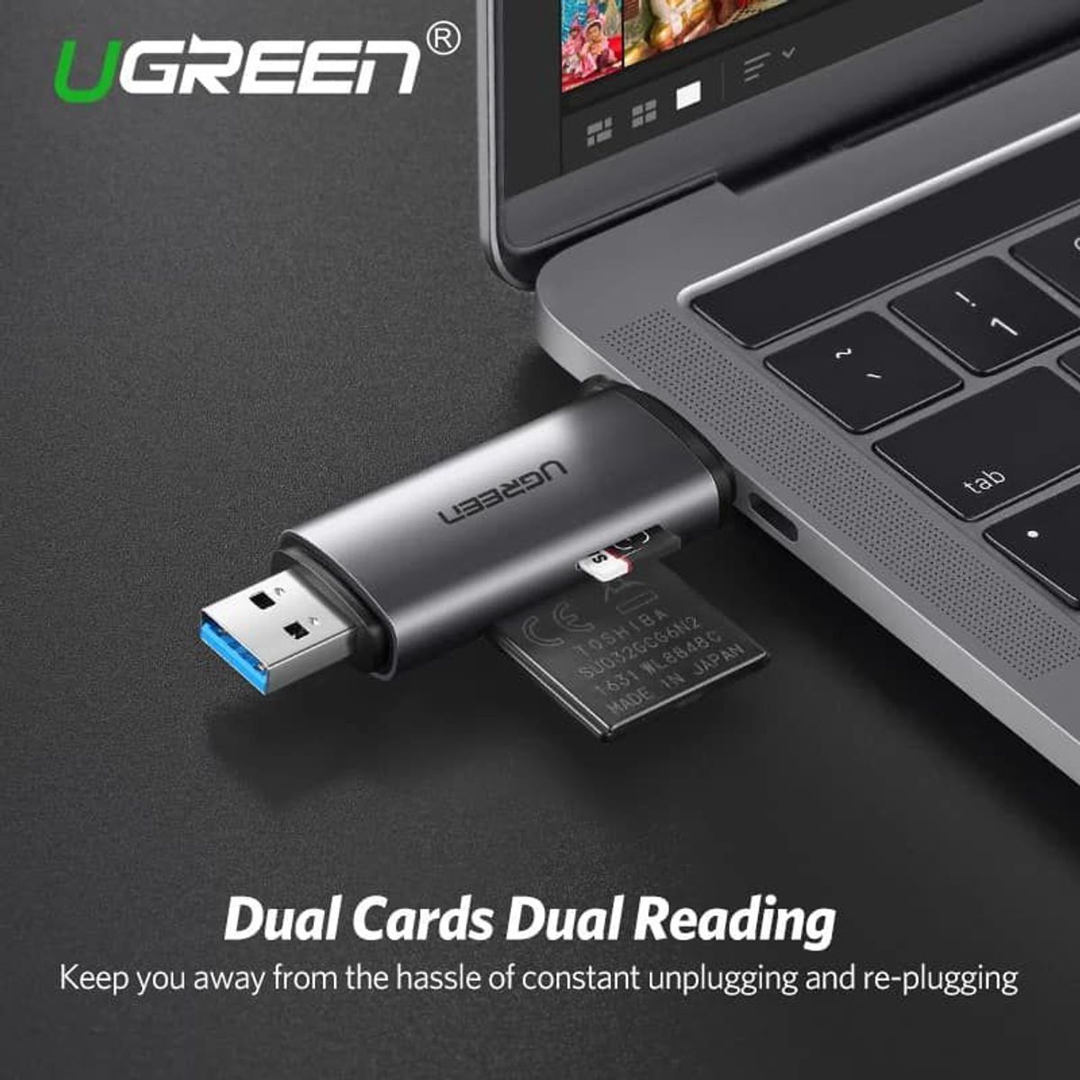 UGREEN - Lector de Tarjetas Sd/ Micro Sd Otg Usb 3.0 y Tipo C Ugreen