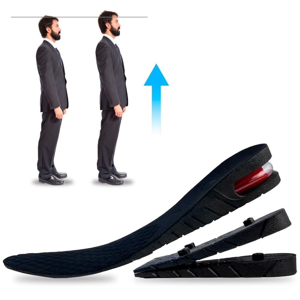 MINARI - Plantillas Invisible Aumento de Altura Estatura 3 Capas P16