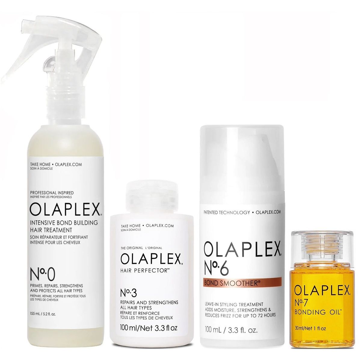 OLAPLEX - Olaplex N°0 + N°3 + N°6 + N°7 Tratamiento Reparador Intensivo