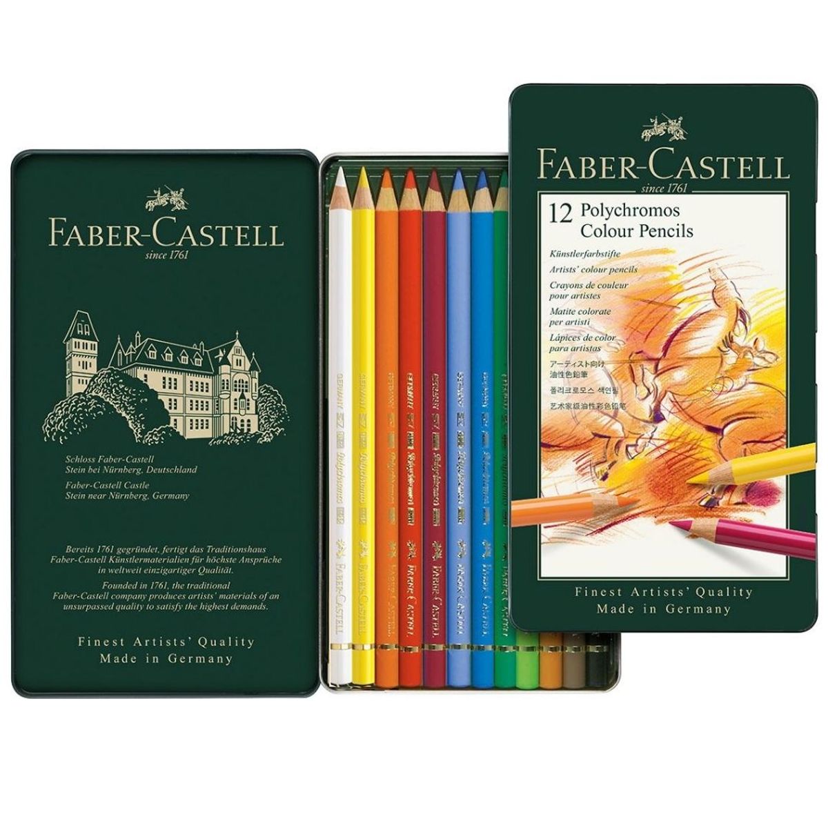 FABER-CASTELL - Colores Polychromos x 12