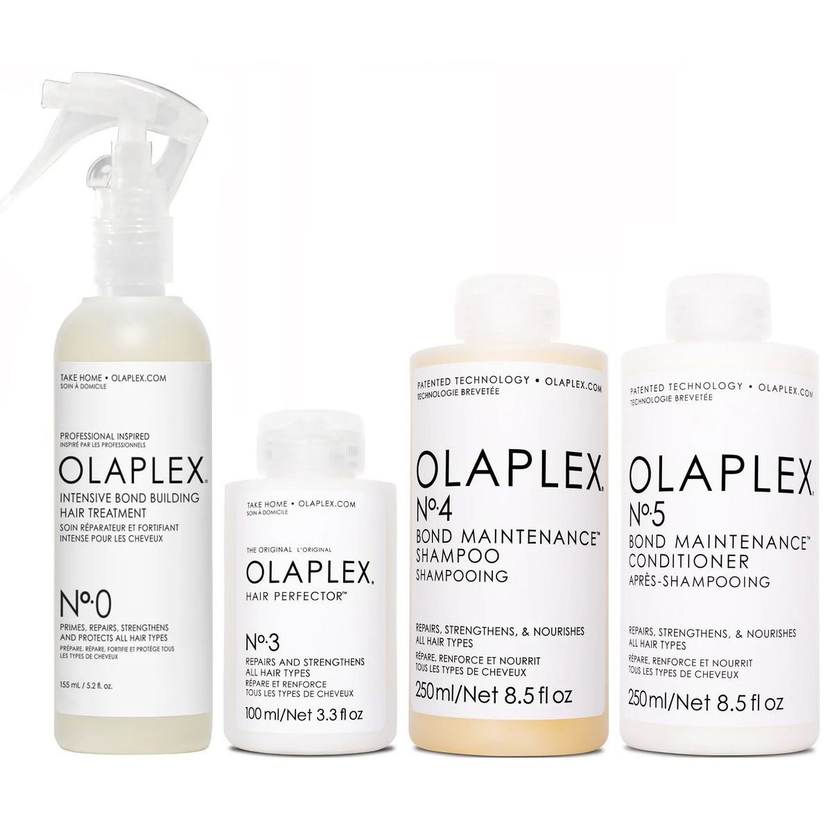 OLAPLEX - Olaplex N°0 + N°3 + N°4 + N°5 Tratamiento Reparador Intensivo