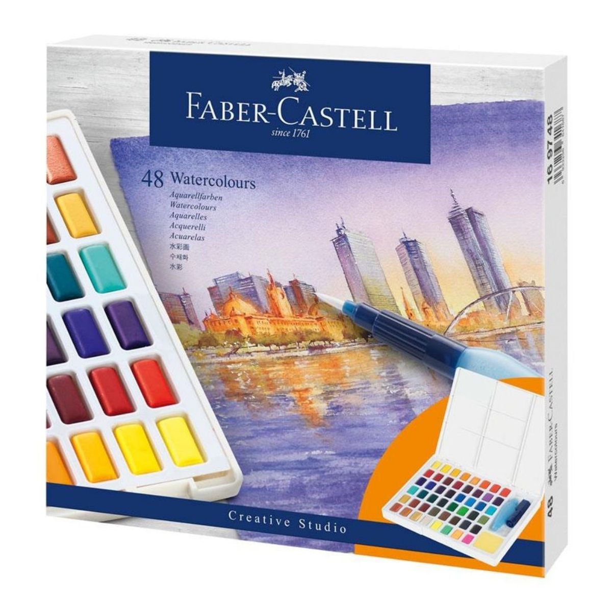 FABER-CASTELL - Acuarelas x48 Creative Studio