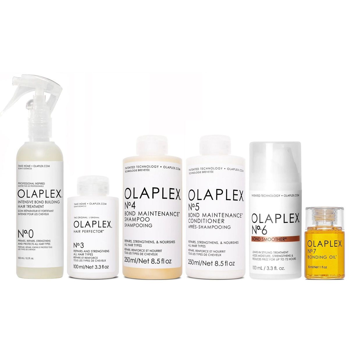 OLAPLEX - Olaplex N°0 + N°3 + N°4 + N°5 + N°6 + N°7 + Tratamiento Reparador