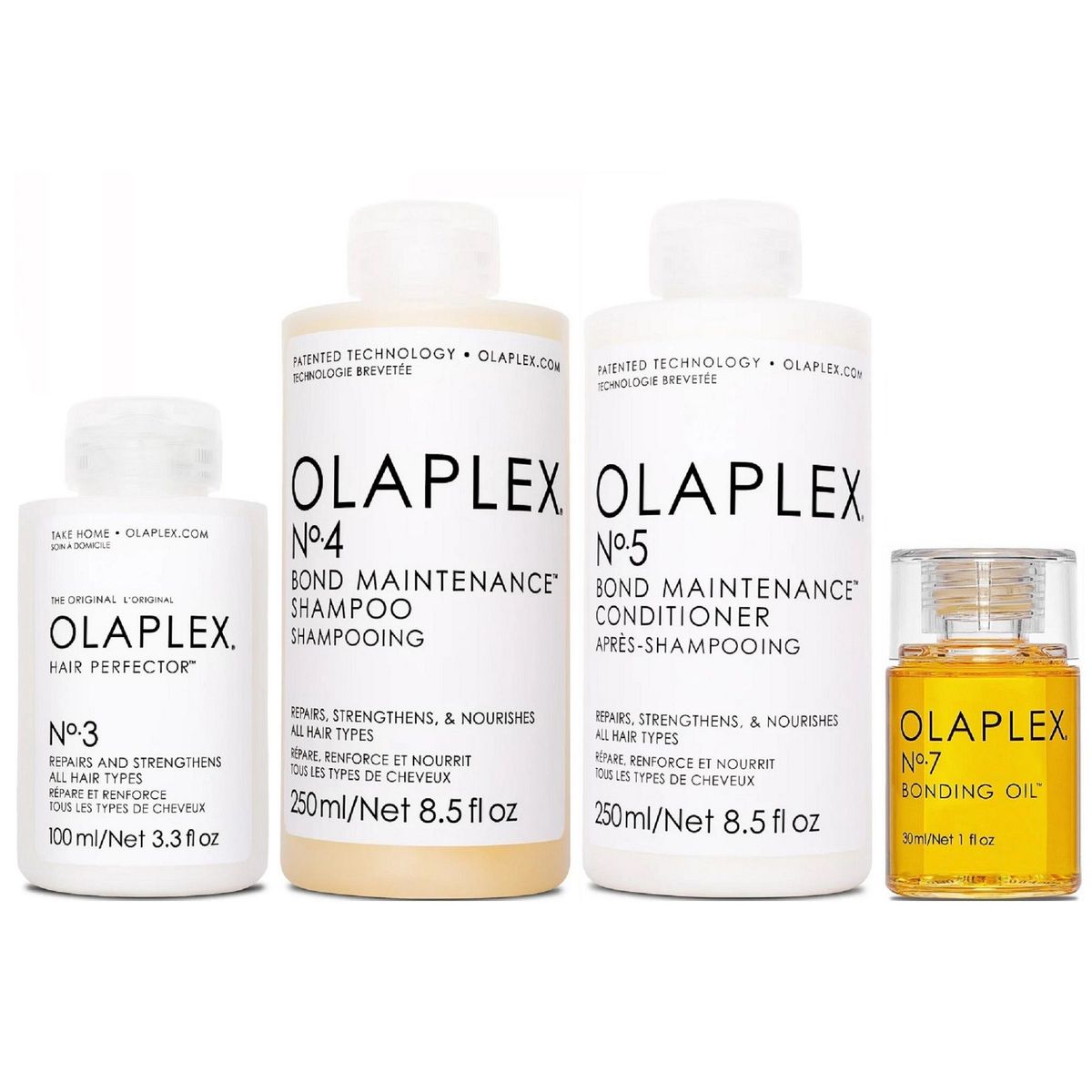 OLAPLEX - Olaplex N°3 + N°4 + N°5 + N°7 Tratamiento Reparador Intensivo