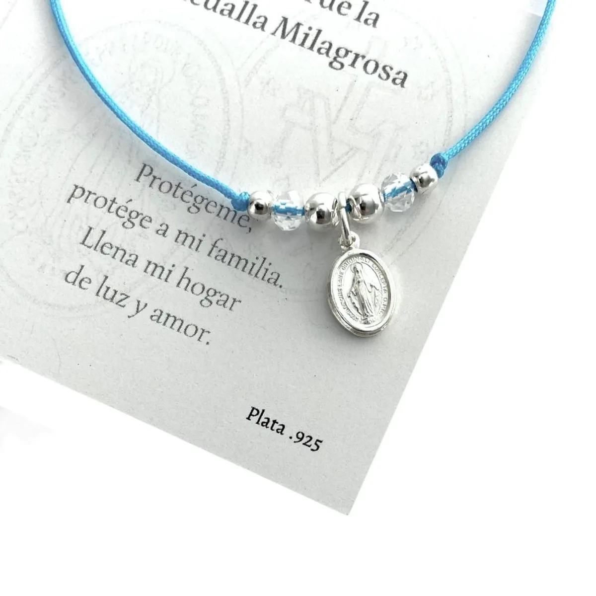 SANTORAL - Pulsera de la Medalla Milagrosa - Hilo y Plata