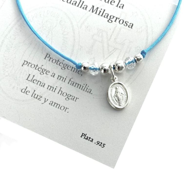 SANTORAL - Pulsera de la Medalla Milagrosa - Hilo y Plata