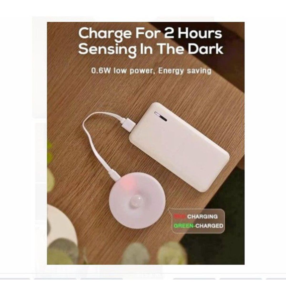 GENERICO - Luz led con sensor de movimiento recargable