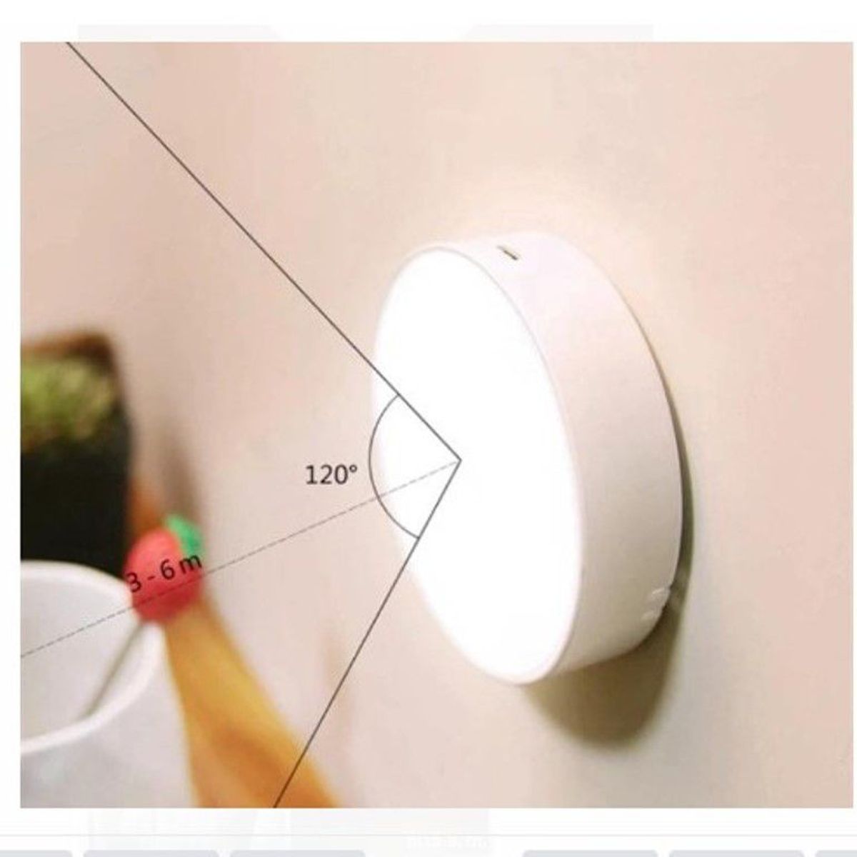 GENERICO - Luz led con sensor de movimiento recargable