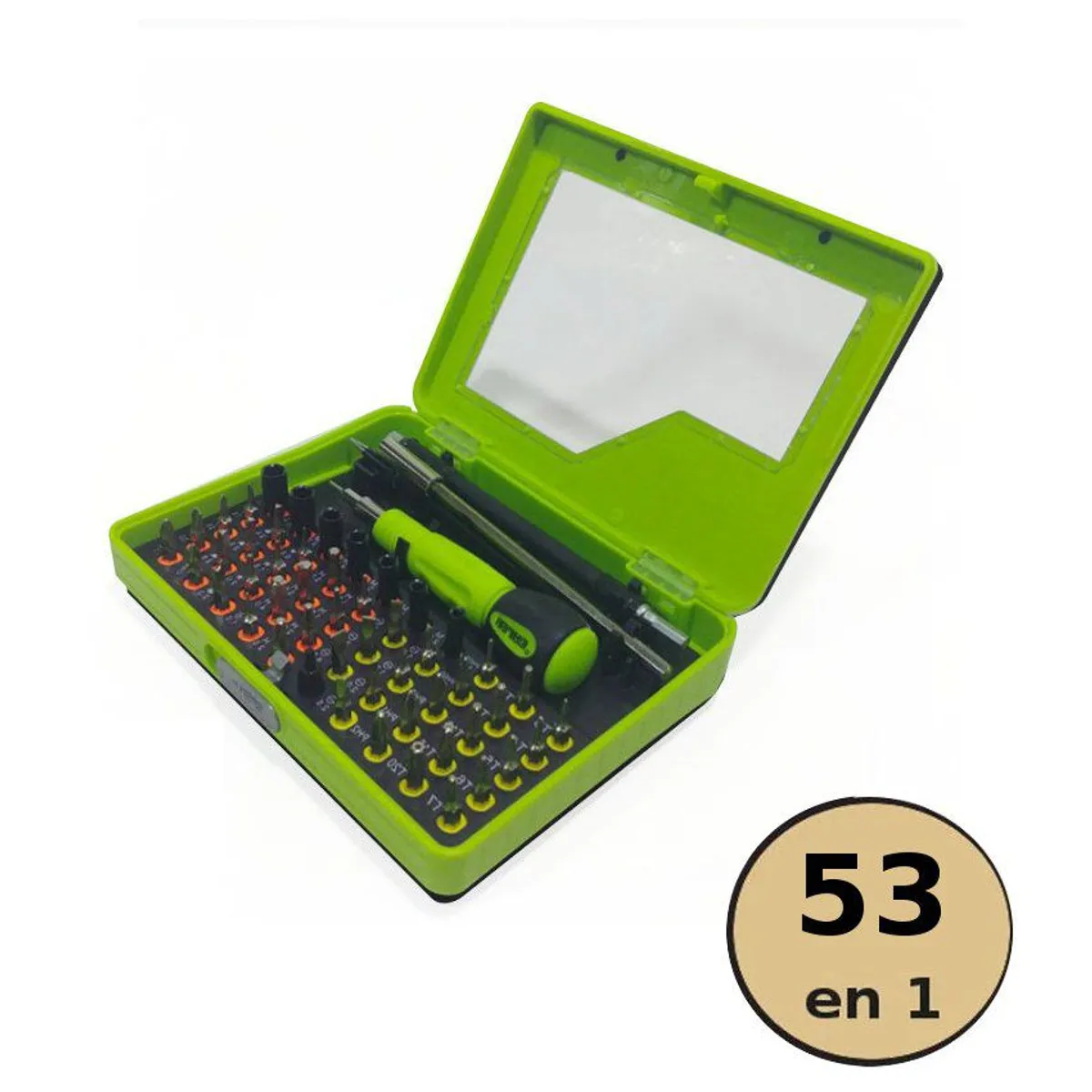 GENERICO - 53 en 1 kit desarmadores precisión t8 t9 t10 t15 torx seguro t8h t10h