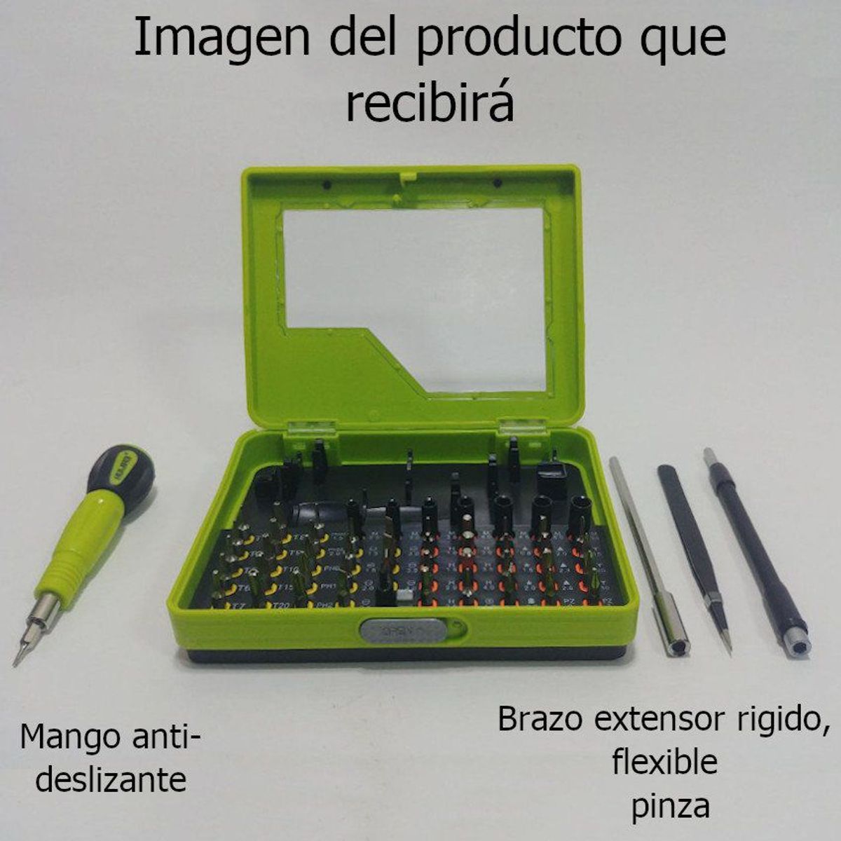 GENERICO - 53 en 1 kit desarmadores precisión t8 t9 t10 t15 torx seguro t8h t10h