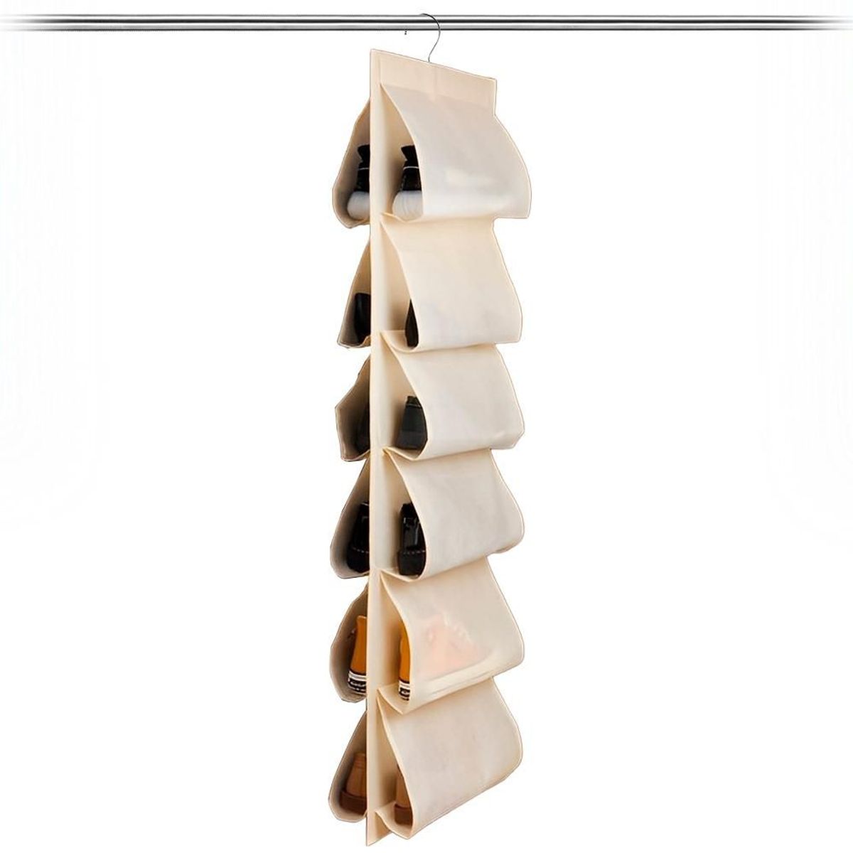 MINARI - Colgador de Zapatos para Closet Organizador de Armario Crema 019C