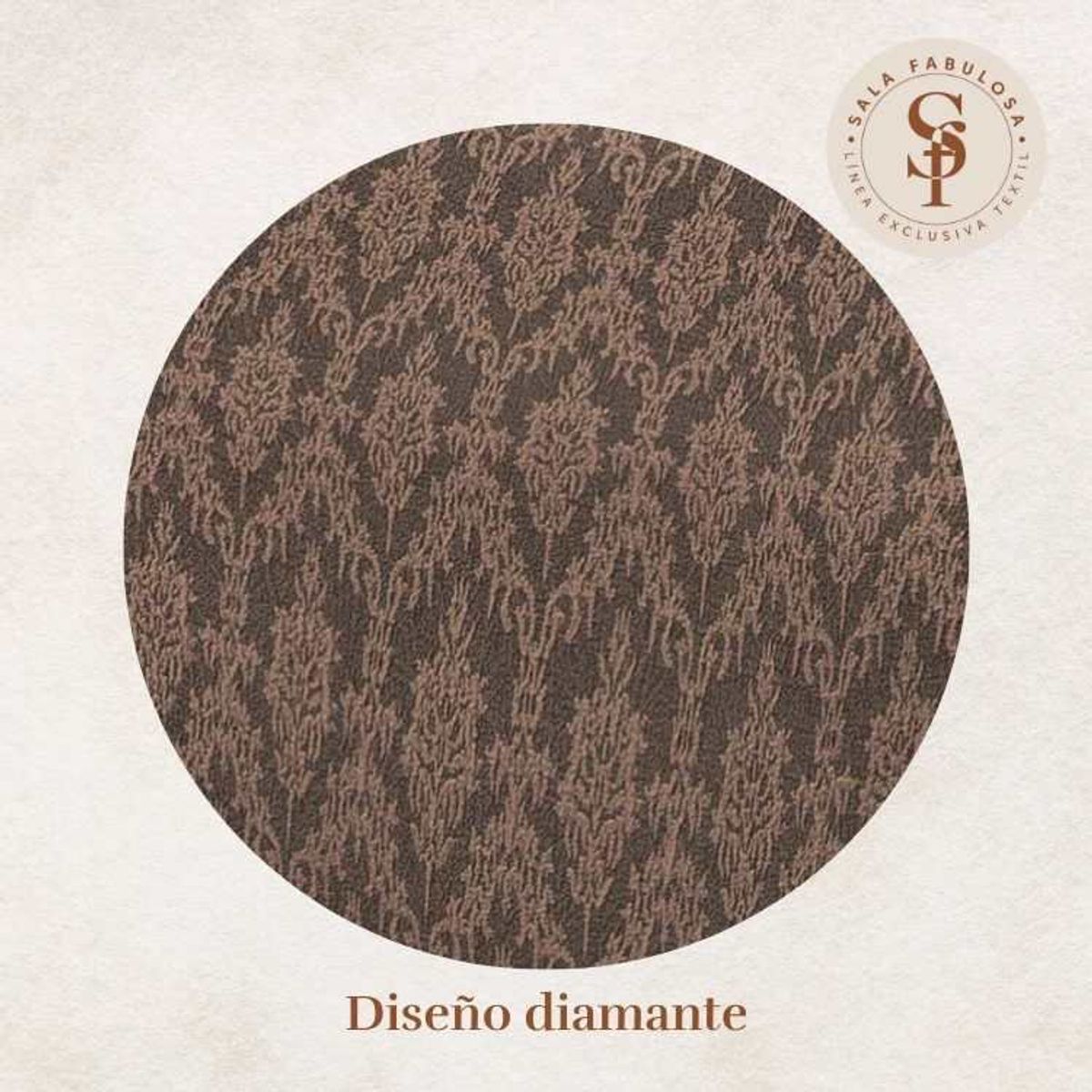 SALA FABULOSA - Funda de silla 8 piezas Sala fabulosa-Chocolate -Alto relieve diamante