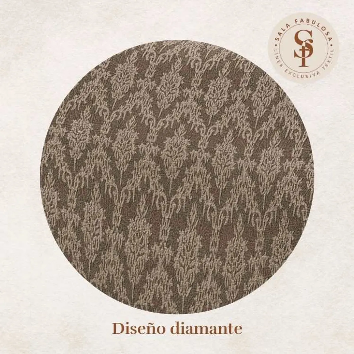 SALA FABULOSA - Funda de silla 8 piezas Sala fabulosa- Beige-Alto relieve diamante