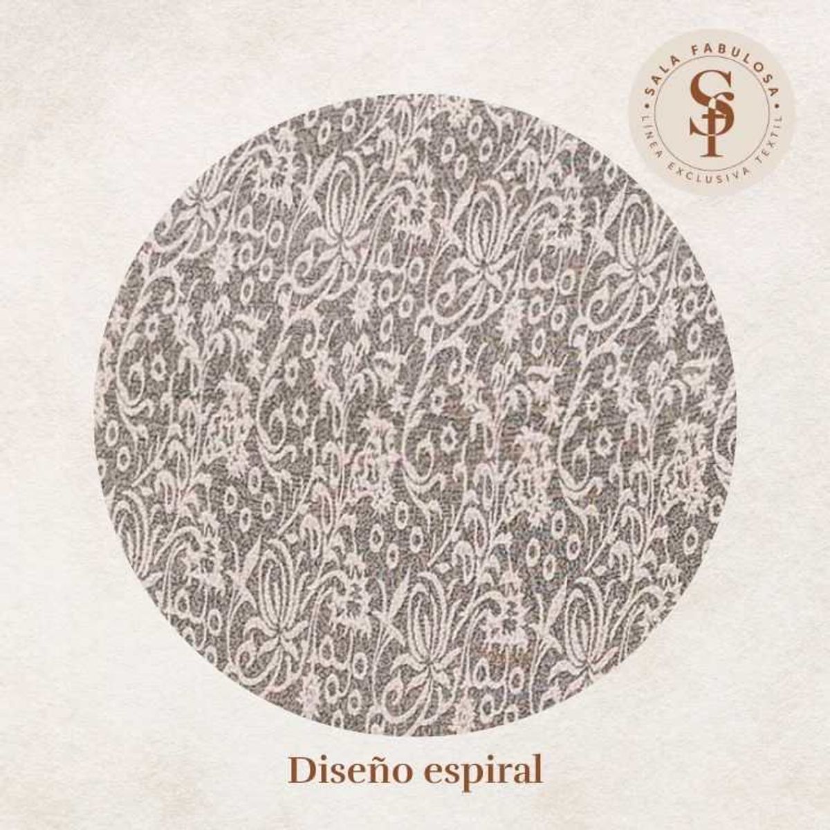 SALA FABULOSA - Funda de mueble 3-2-1 asientos Sala fabulosa-Gris-Relieve espiral