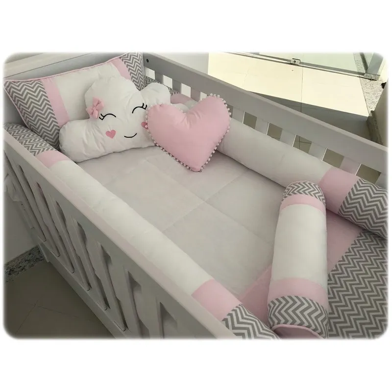 GENERICO - Set De Cuna  -  Diseño tubular - Rosado