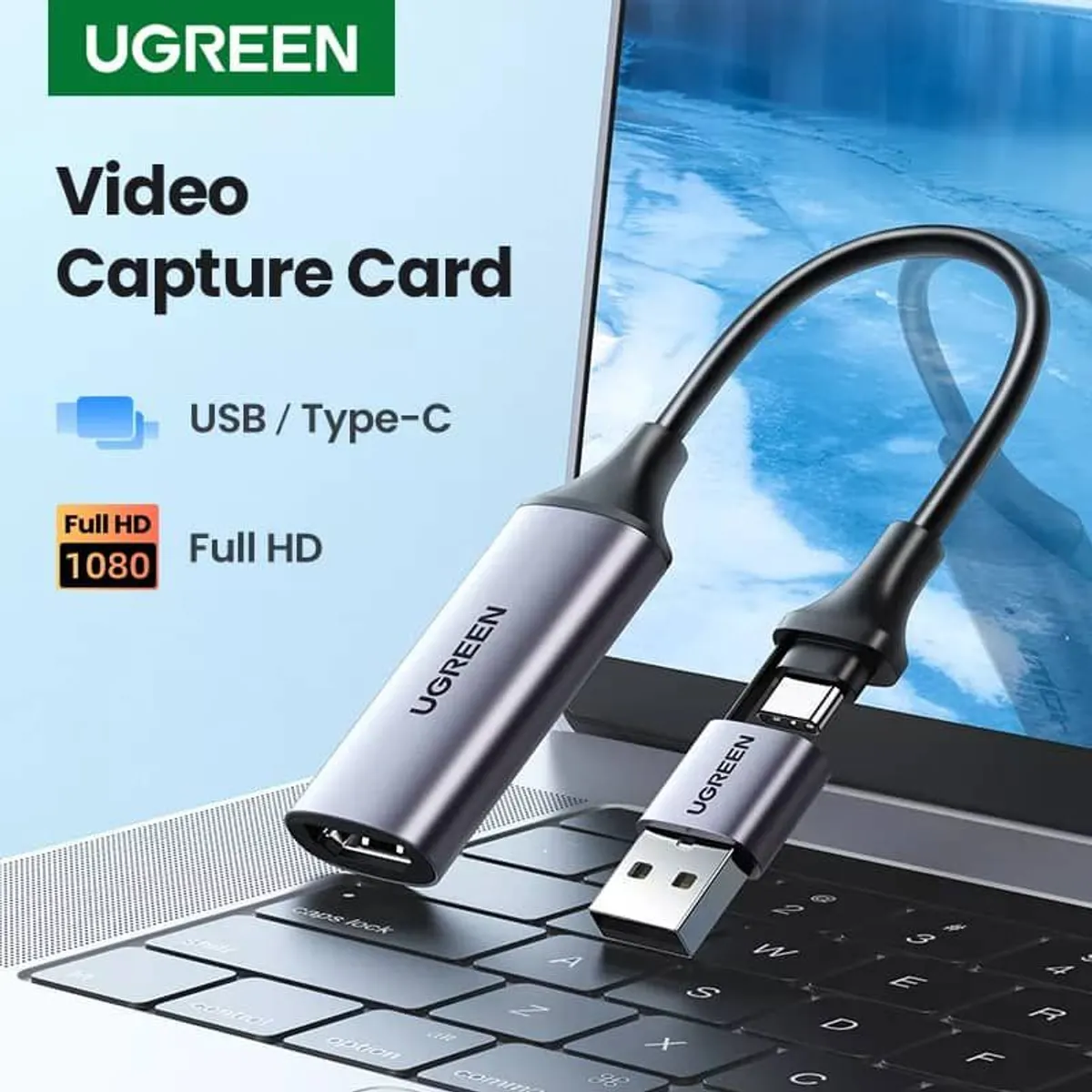 UGREEN - Capturadora De Video Usb y Tipo C 1080 4k 60hz UGREEN