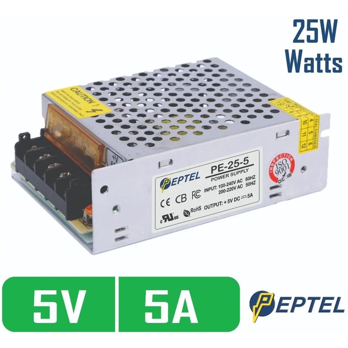 PEPTEL - Fuente De Poder Switching 5v 5a 25w