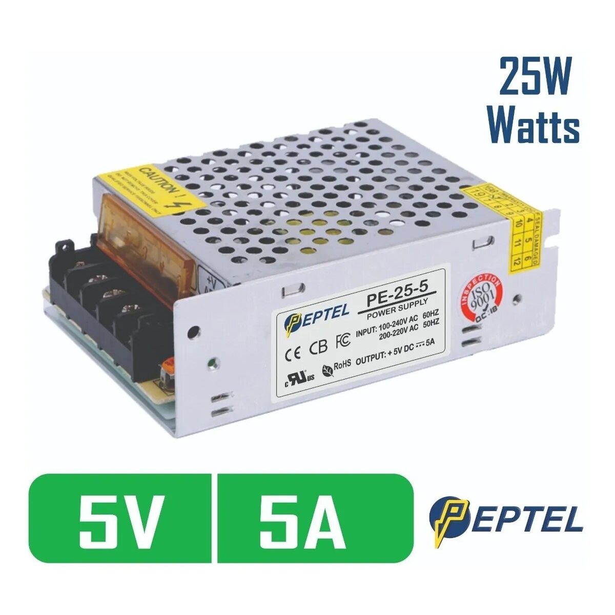 PEPTEL - Fuente De Poder Switching 5v 5a 25w