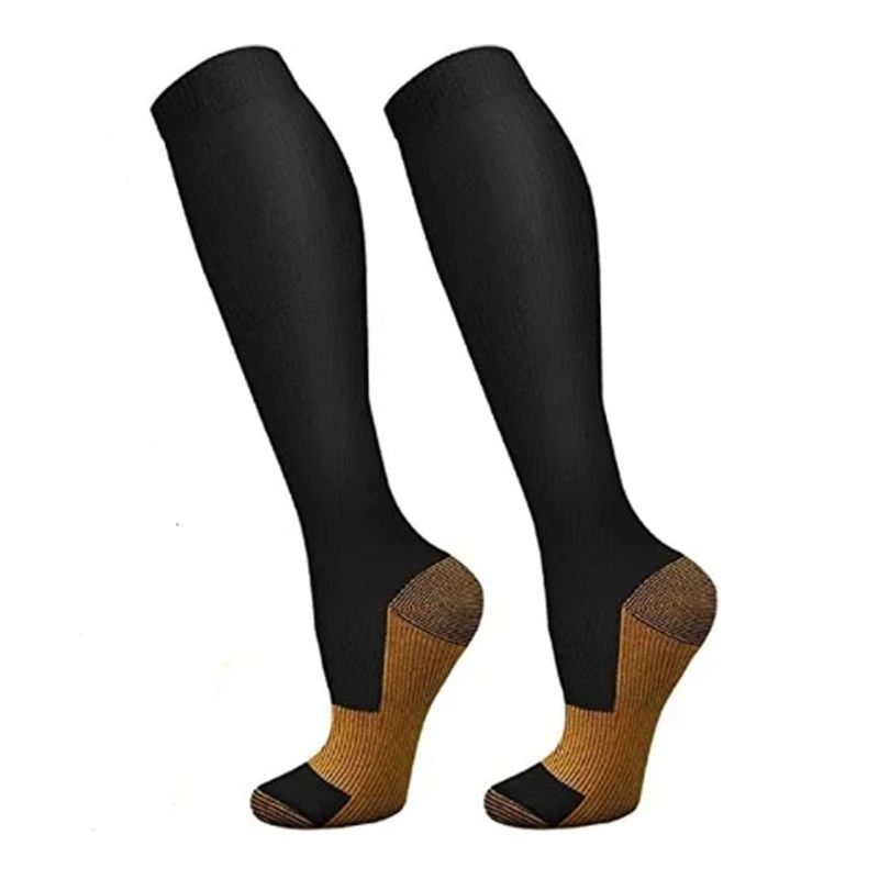 GENERICO - Medias de compresión Talla L-XL con fibra de cobre -el par