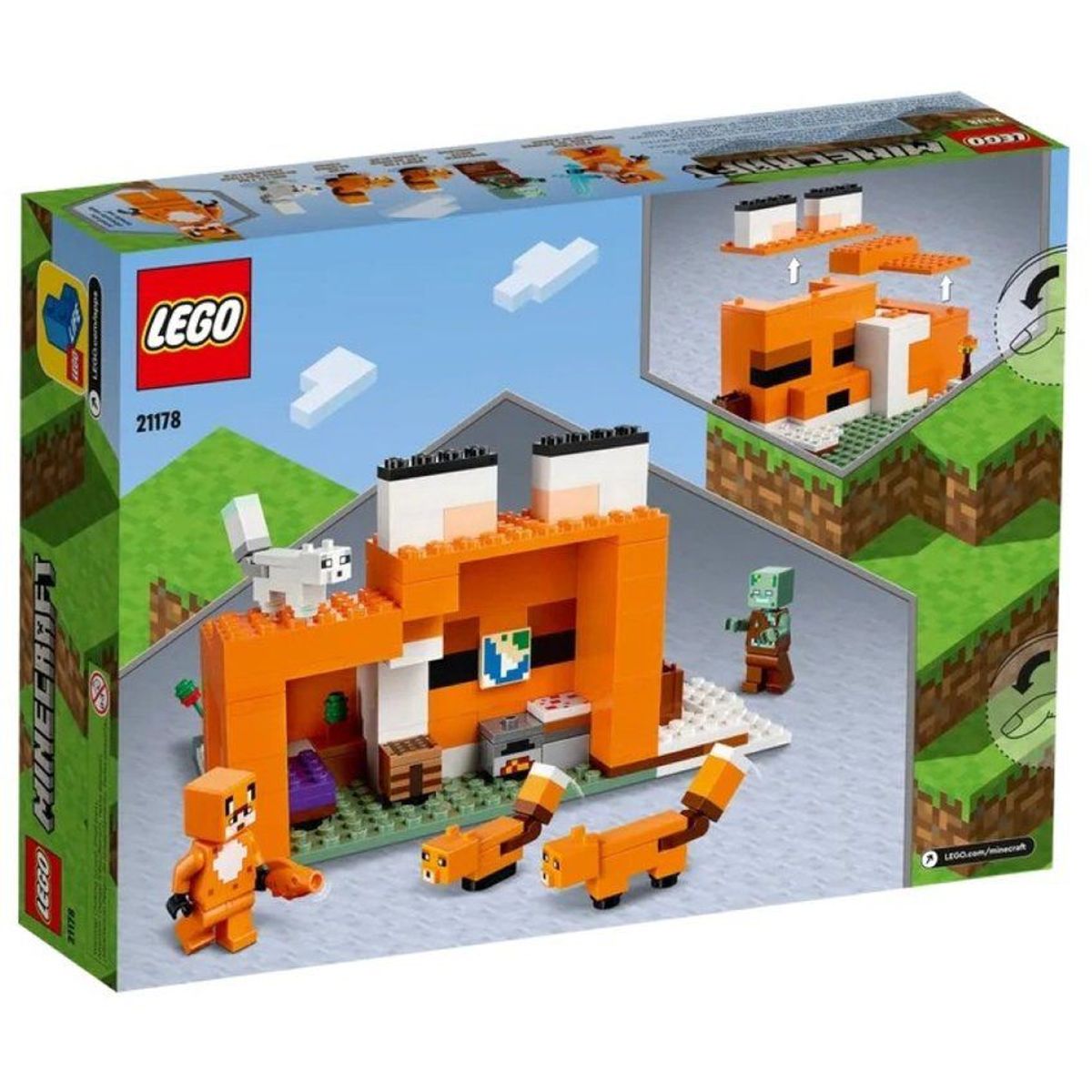 LEGO - LEGO Minecraft 21178 El refugio del zorro (193 piezas)