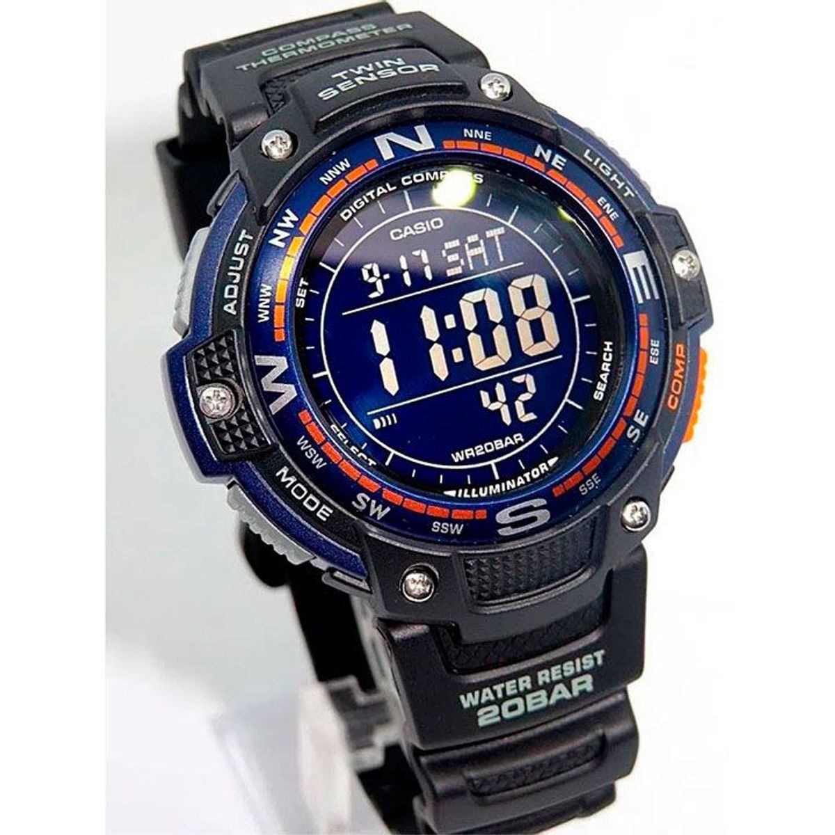 CASIO - Reloj Casio Twin Sensor SGW-100-2B