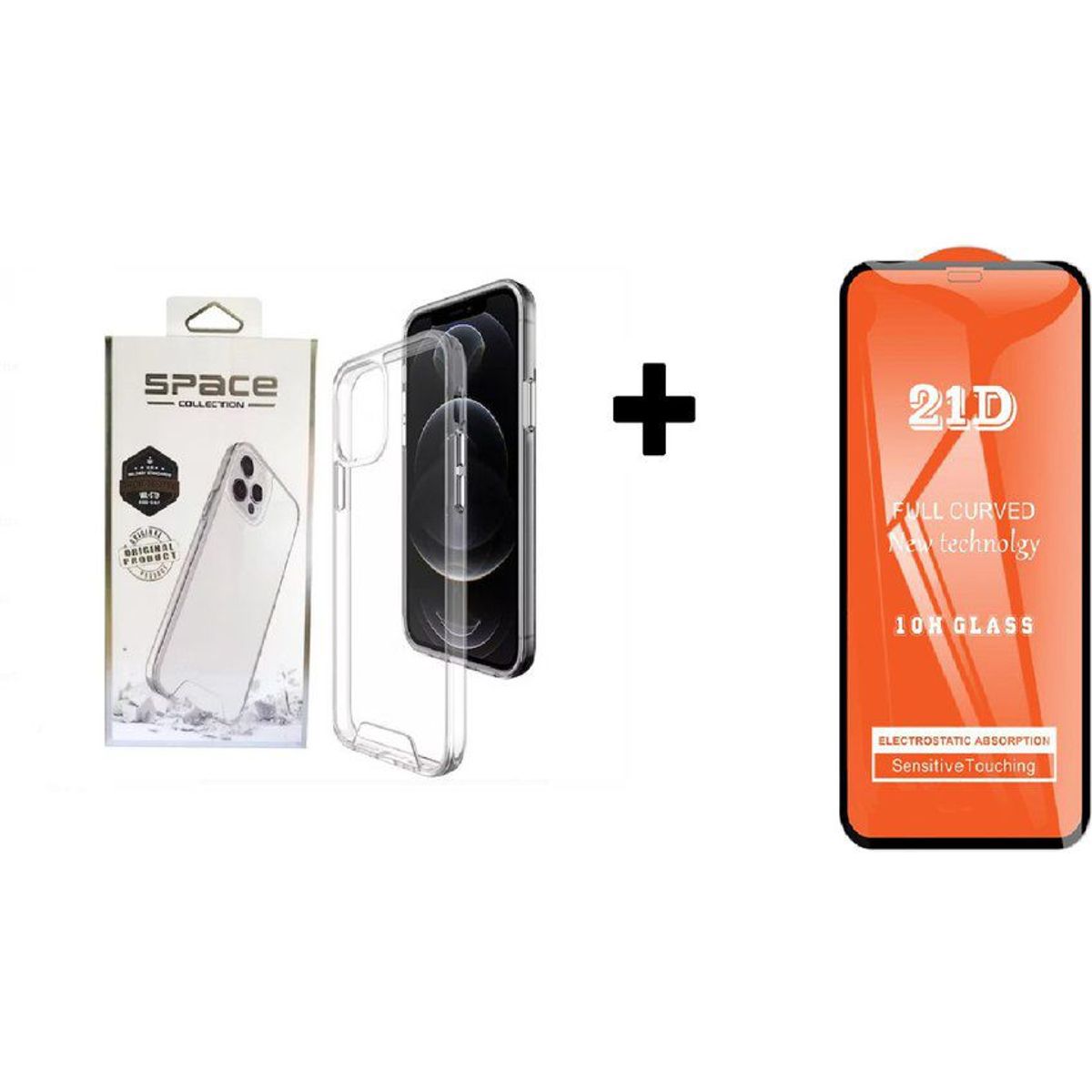 CASE - Case space y mica 21d para iphone 14 transparente
