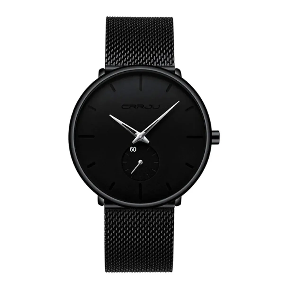 CRRJU - RELOJ NEGRO CASUAL ELEGANTE HOMBRE CRRJU PLT122