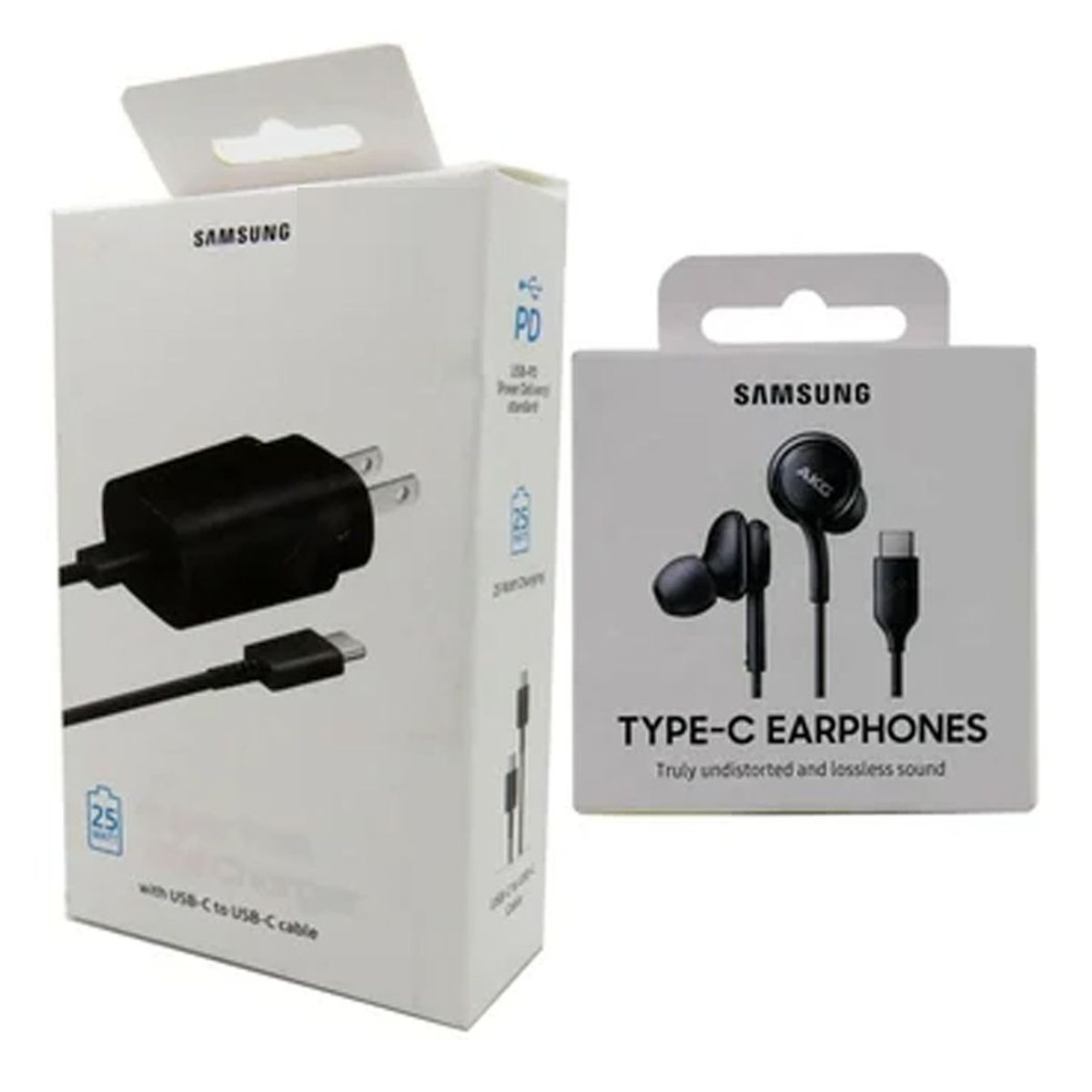 SAMSUNG - Cargador 25W + Audífono Akg Tipo-c Samsung S21 S21 Plus
