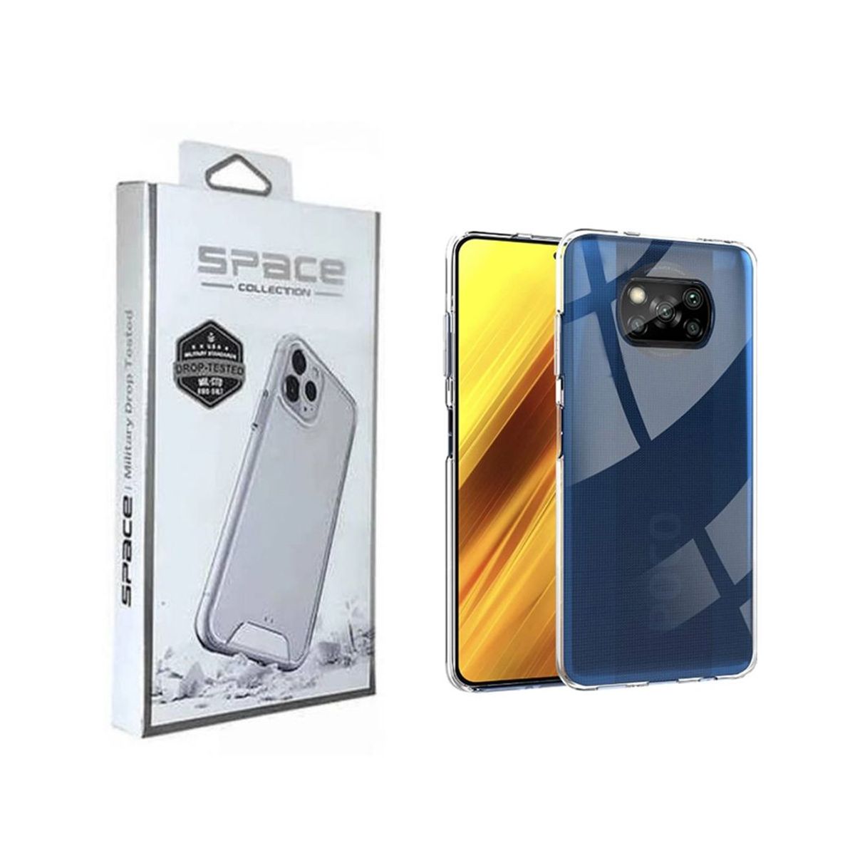 SPACE - Case Space Anticaida Xiaomi Poco X3 / X3 Pro Transparente