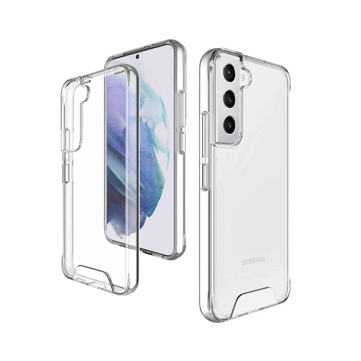 SPACE - Case Space Anticaida + Mica UV Samsung S22 Transparente