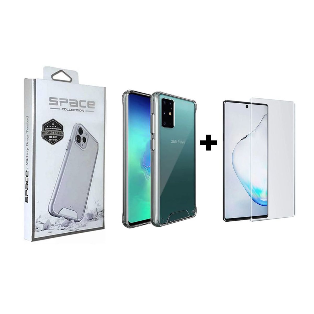 SPACE - Case Space Anticaida + Mica UV Samsung S20 Plus Transparente