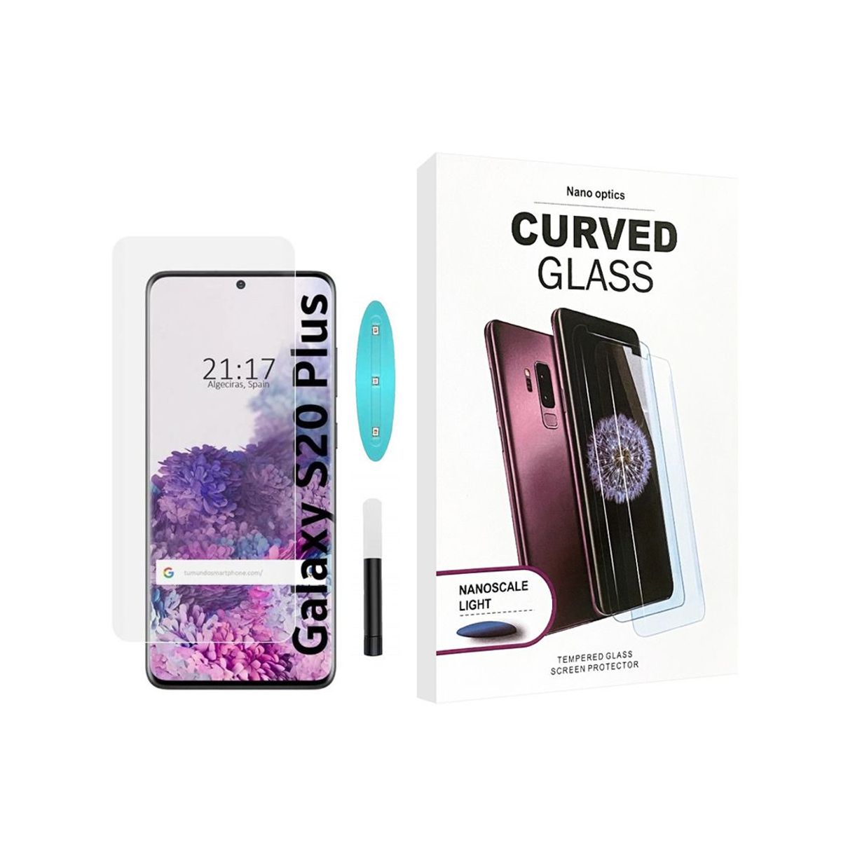 SPACE - Case Space Anticaida + Mica UV Samsung S20 Plus Transparente