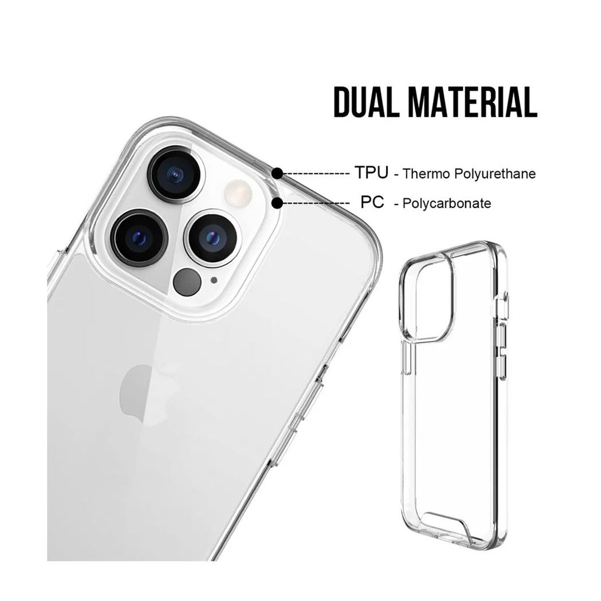 SPACE - Case Sapce Anticaida iPhone 14 Pro Max Transparente